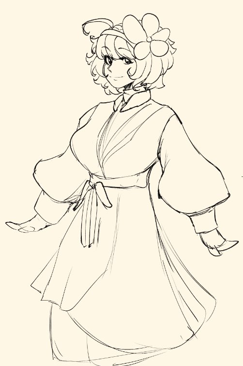 My oc… in an outfit sketch