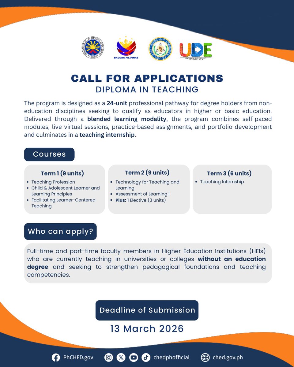 Commission on Higher Education (CHED) tweet media