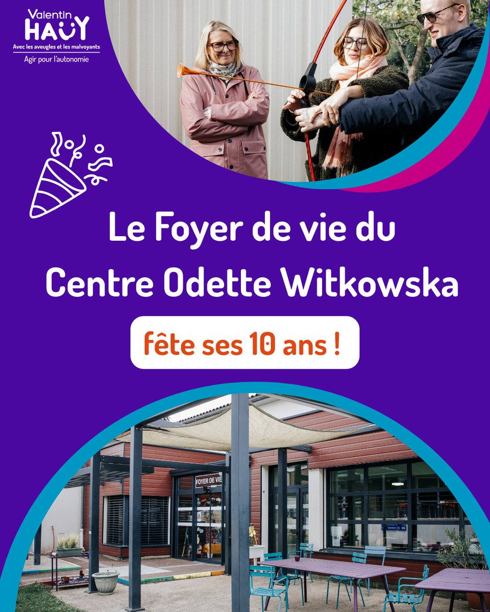 ValentinHauy's tweet photo. Le Foyer de vie du Centre Odette Witkowska de l’association Valentin Haüy, à Lyon fête ses 10 ans 🎉

Voir plus en commentaire 👇 https://t.co/5NB0Dh8xcw