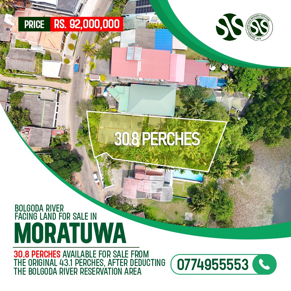 RealThusitha's tweet image. 🚩 A rare riverfront property in Moratuwa offering scenic Bolgoda River views and exceptional development potential—perfect for a luxury residence or a unique waterfront commercial venture.

See more on ikman: ikman.lk/en/ad/bolgoda-…

#RealThusitha #Moratuwa #SLS #Realtor