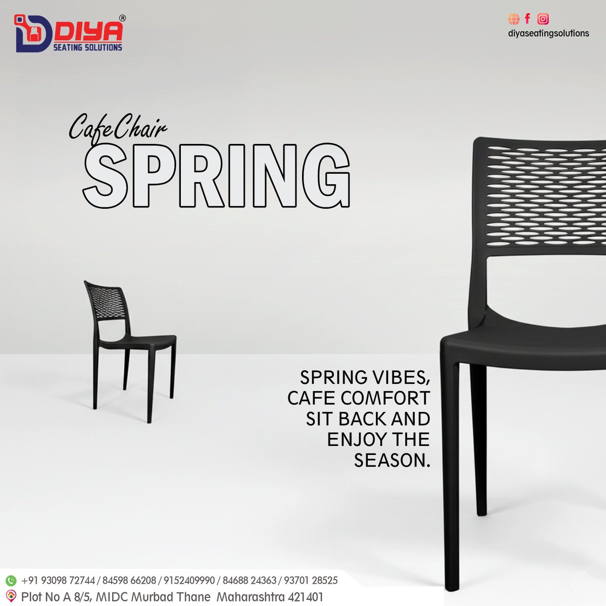 diyaseatin46731's tweet image. Refresh your café seating with the Spring Café Chair from Diya Seating Solutions 🌿🪑
Modern design, durable build &amp;amp; perfect for cafés ☕ and restaurants 🍽️.#SpringCafeChair #CafeFurniture #CommercialSeating #DiyaSeatingSolutions