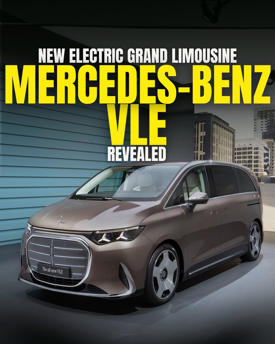 AUTOTODAYMAG's tweet image. Mercedes-Benz has unveiled the all-new electric VLE, the first model built on the brand’s new Van Architecture, blending limousine-like comfort with MPV-style space. ⚡️
#MercedesBenz #MercedesVLE #ElectricVan #LuxuryEV #MBOS #MBUX #MercedesEV #AutoNews #AutoToday