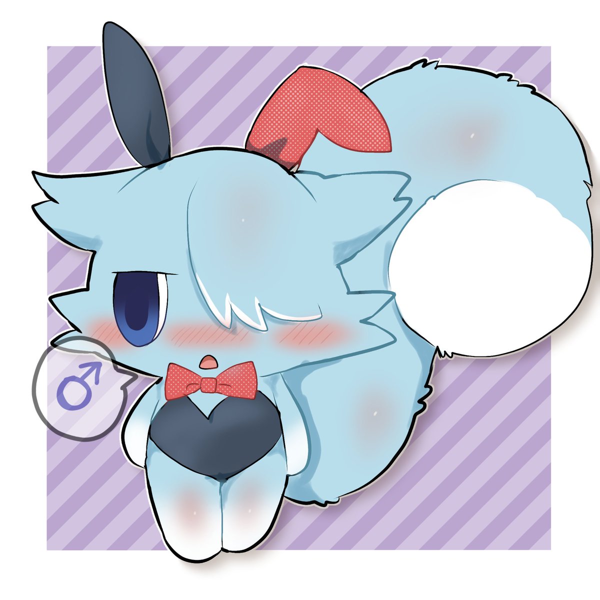 nemomo_mofu's tweet image. しっぽもふもふオスバニー
#TDM　#チビケモ