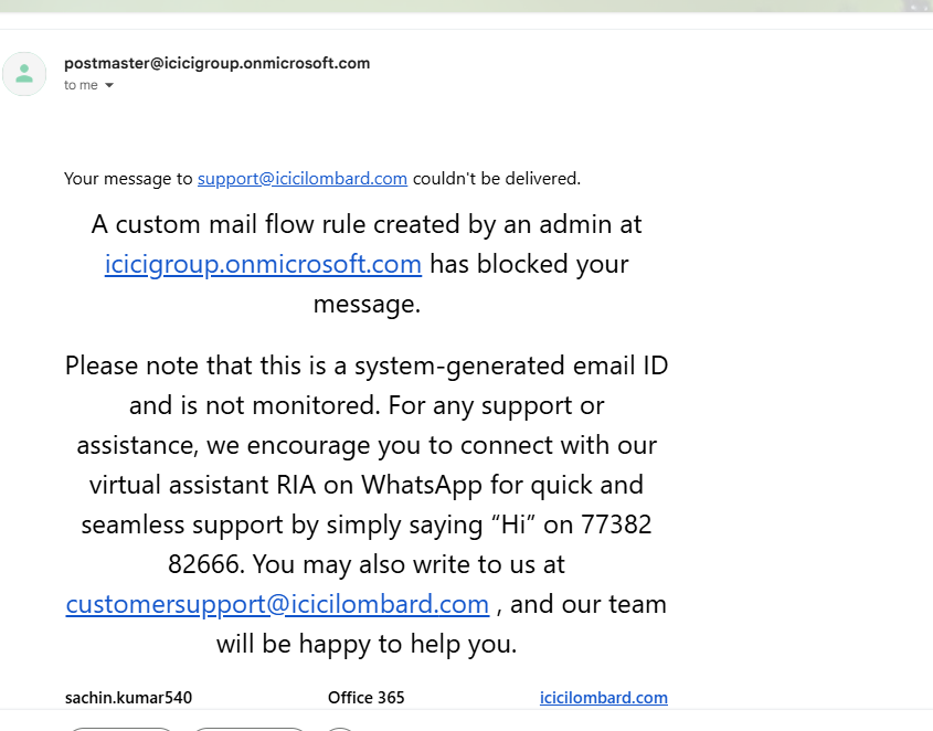 sachinkumar540's tweet photo. @ICICILombard 
What is this behavior, You blocked someone to email reply, so that we can expose you publicly. That is a great way to get exposed on social media. If you think, blocking emails can spare you, may god save you further. My issue with Sr. No 72026030706433 ... 1/2 https://t.co/gz1ma4DFxi