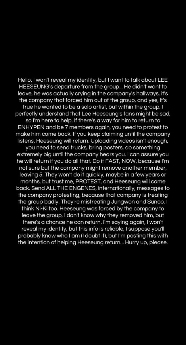 Bttekkz's tweet photo. ENGENE, pls drop the new tags!!! Let’s do it for the boys!!!

@BELIFTLAB We hope for opportunities for Lee Heeseung to explore solo activities while continuing as a member of ENHYPEN

HEESEUNG WITH ENHYPEN
#SevEN_ALWAY 
#ENHYPEN_HOME 
#ENHYPENIS7 
#AlwaysWithYou https://t.co/TbuhZ5oOea