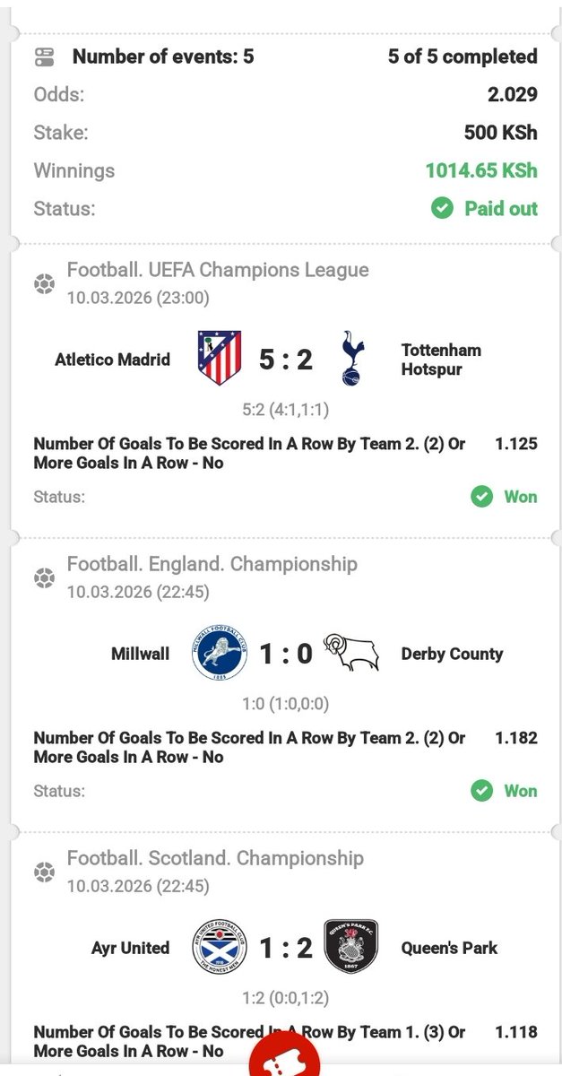 kw3moi's tweet image. Congratulations 💥💥💥💥💥
Day 1 Done and Dusted ✅✅
🟢TOPBET
🎯2 Odds Rollover 
Hunting  2 MILLION 💰
Join me and count the remaining 11 days🥳🥳🥳
            New Registrations 🔰🔰🔰🔰🔰
REG📲
  tinyurl.com/TOPBET-DBO
#Promocode 👉DBO 
App LinK: tinyurl.com/APP-TOPBET-DBO