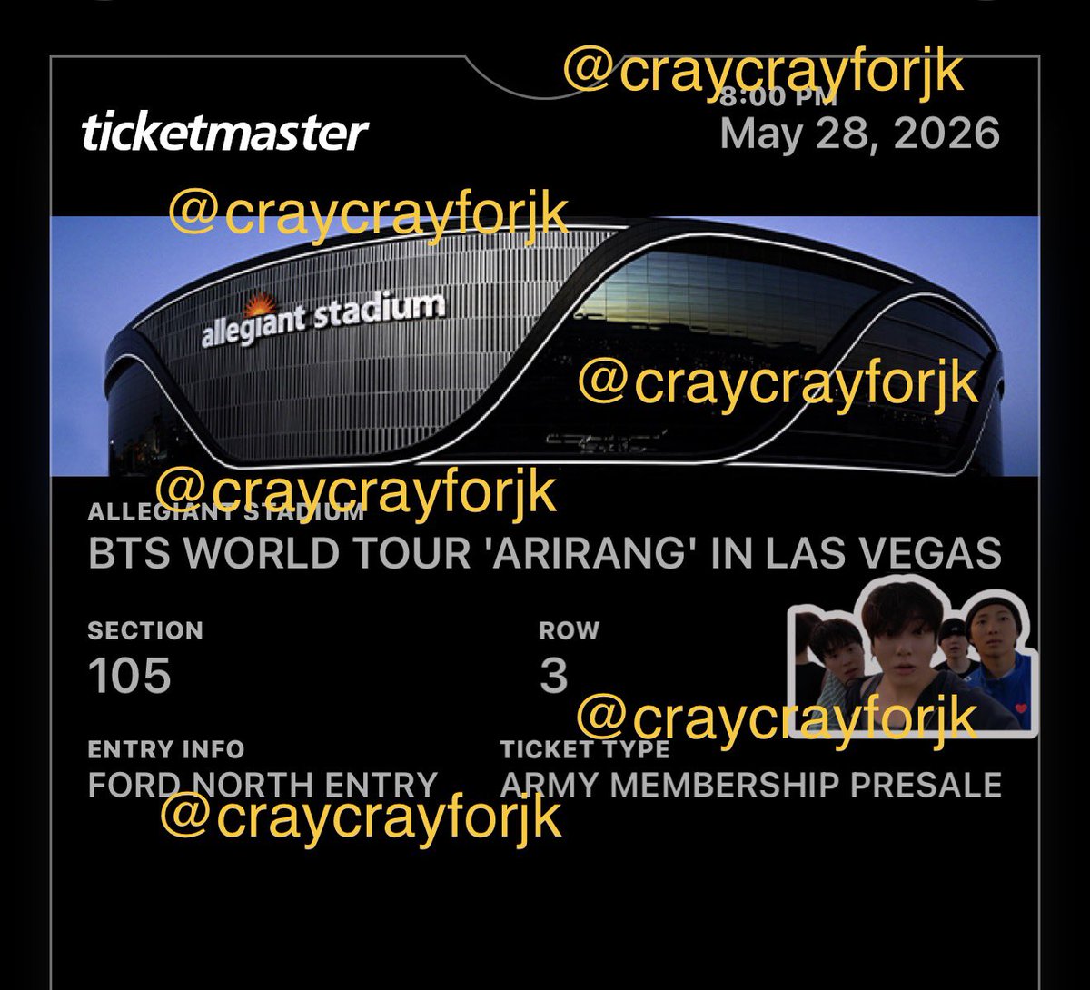 LV ticket for sale 💜㉧㉣㉣💜(૭ ᐕ)૭ ⁷ 🍇🍇🍇🍇🍇🍇🍇 tweet media