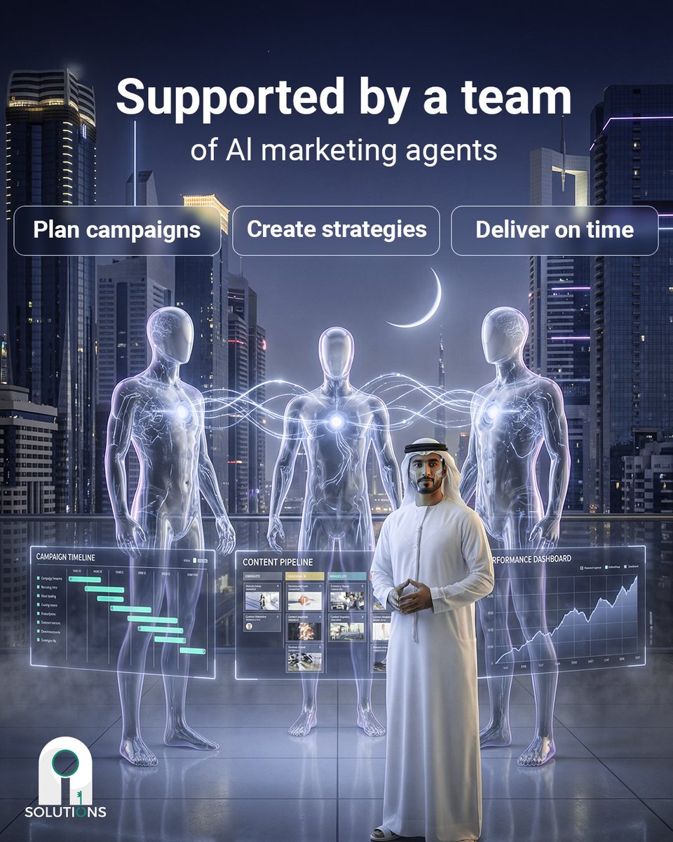 asolutions_ai's tweet photo. Humans set the vision.

AI handles the workload.

This Ramadan, let your team focus on creativity while AI takes care of the execution.

📌 Discover how with ASolutions.

#ASolutions #AIUpdates #CustomAI #Marketing #ArtificialIntelligence #Ramadan #AbuDhabi #Dubai #MENA https://t.co/gBg1txtNRd