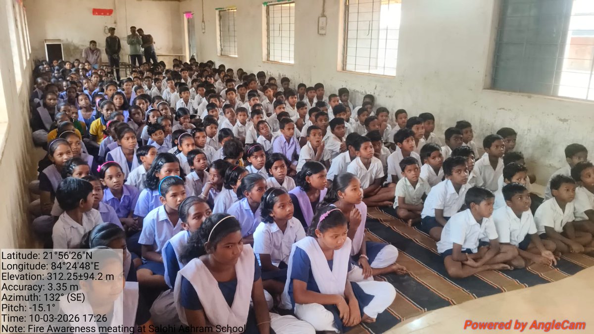 DFO_Bamra's tweet photo. #Fire 🔥#Awareness Programme held on 10.03.2026 at #Salohi Ashram #School under Bamra Range, #Bamra WL Division to sensitize students on forest fire prevention and protection of forests &amp; wildlife.
#ForestFire 
@PCCFWL_Odisha @pccfodisha @SambalpurRccf @DmSambalpur @ForestDeptt https://t.co/cXqtd7mUXD
