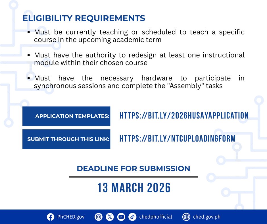 Commission on Higher Education (CHED) tweet media
