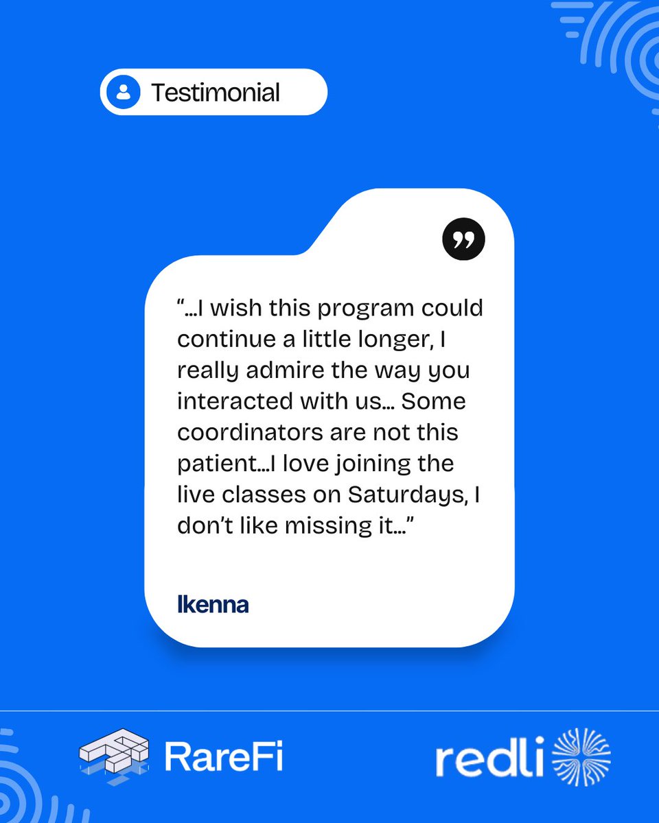RareFi_org's tweet photo. Testimonials from our Basic Literacy Programme show that every participant felt welcomed. And as we prepare for the Advanced Literacy phase in Q2 with @redliafrica, we’ll be integrating lessons from this pilot to make the learning experience even better. https://t.co/JK81ELwLpC