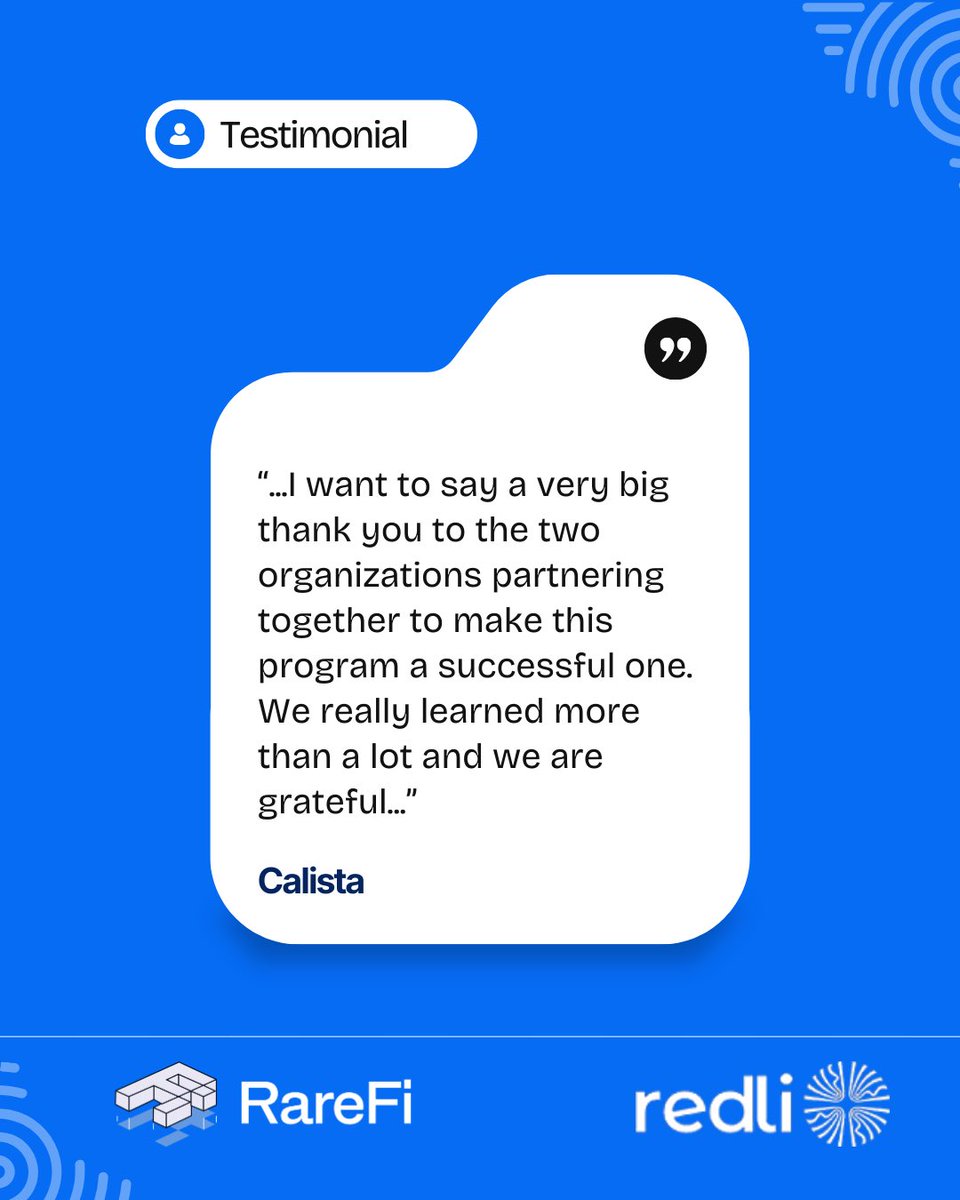 RareFi_org's tweet photo. Testimonials from our Basic Literacy Programme show that every participant felt welcomed. And as we prepare for the Advanced Literacy phase in Q2 with @redliafrica, we’ll be integrating lessons from this pilot to make the learning experience even better. https://t.co/JK81ELwLpC