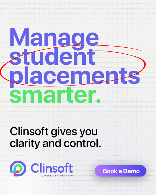 MetaveoAI's tweet photo. Manage student placements with better clarity and control.  Clinsoft helps streamline coordination, track progress, and keep everything organized in one place.

🌐 https://t.co/9XEgubcJrI

#StudentPlacements #PlacementManagement #ClinicalPlacements #HealthcareTraining #Clinsoft https://t.co/jefQZgCl4s