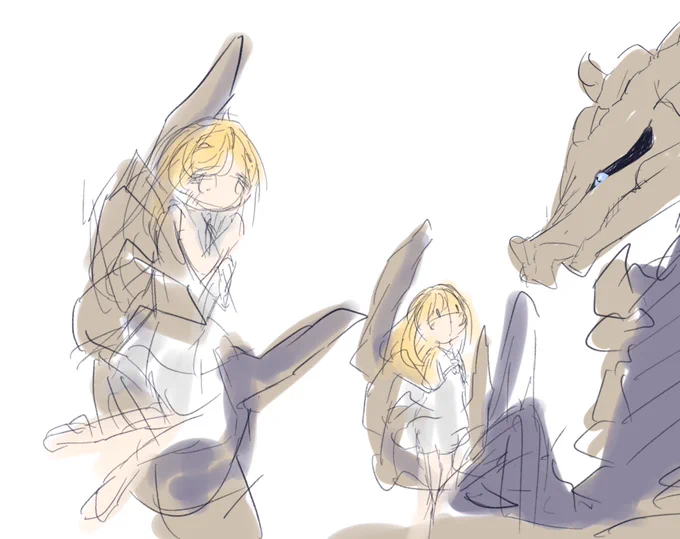 えっ!じゃないからここで共有するんですけど キャラデザも全然練ってないけど、ざっくりこのくらいの差がとても好みなんですってはなし。