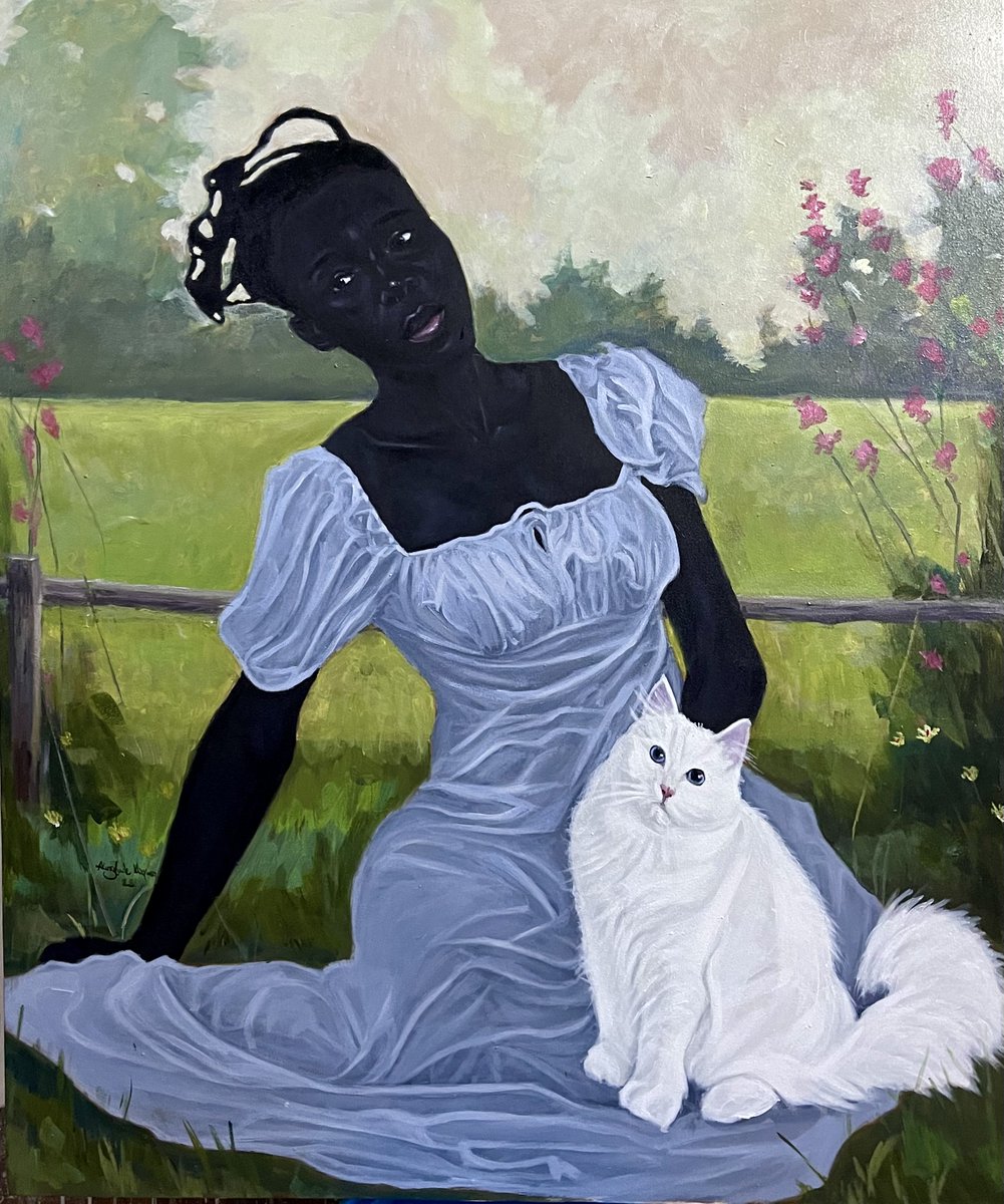Dutress stands between affection and protection, where companionship speaks louder than words 🔥 🔥 

Slide I: "Dutress and Her Cat"
Slide II: "Dutress and Her Dog"

Artworks by Mayowa Akingbade @akingbade_mayowa 
_
_
#artlovers #nature #ConstanceAndSonsGallery #naturelovers