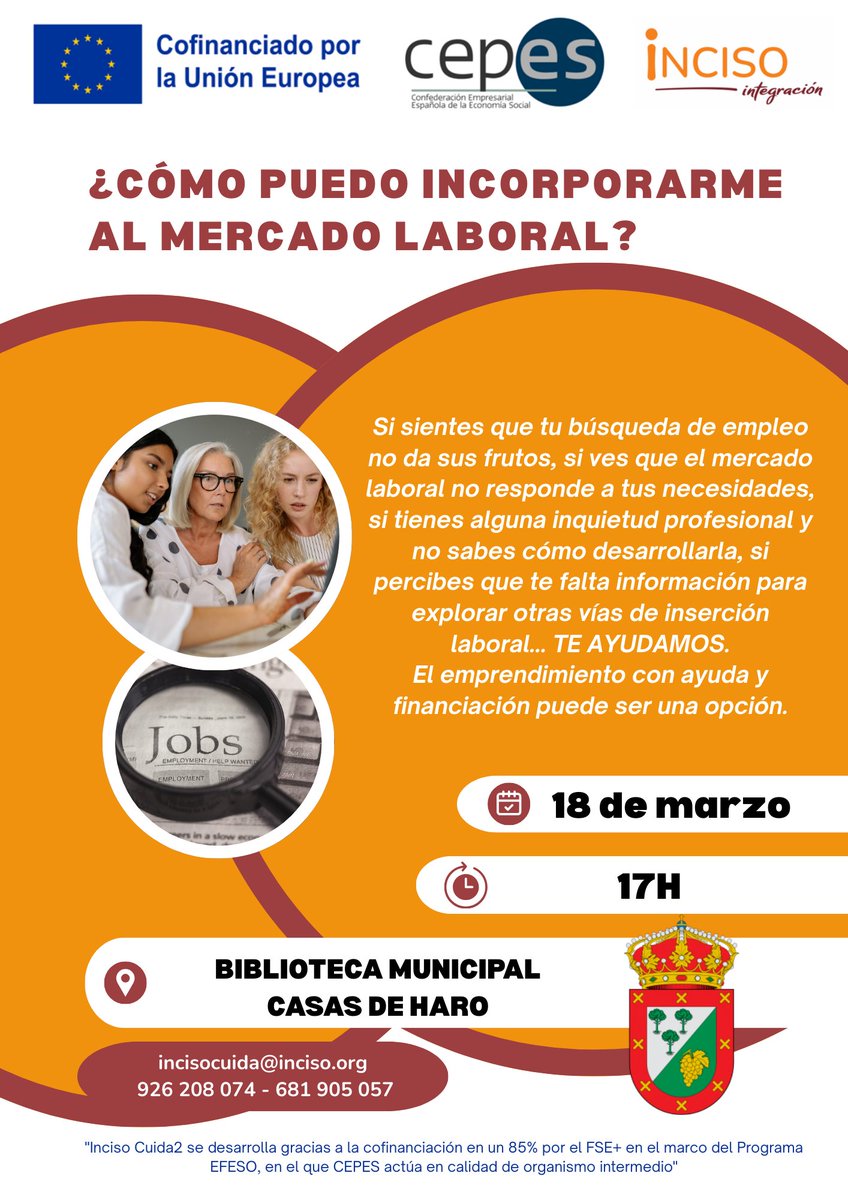 CuidaInciso's tweet photo. 🛑¡𝐍𝐮𝐞𝐯𝐨𝐬 𝐭𝐚𝐥𝐥𝐞𝐫𝐞𝐬 𝐬𝐨𝐛𝐫𝐞 𝐞𝐦𝐩𝐫��𝐧𝐝𝐢𝐦𝐢𝐞𝐧𝐭𝐨!

👉𝟏𝟖 𝐝𝐞 𝐦𝐚𝐫𝐳𝐨-𝐂𝐚𝐬𝐚𝐬 𝐝𝐞 𝐇𝐚𝐫𝐨 (CU)
👉𝟐𝟔 𝐝𝐞 𝐦𝐚𝐫𝐳𝐨-𝐂𝐢𝐫𝐮𝐞𝐥𝐨𝐬 (TO)
👉𝟑𝟏 𝐝𝐞 𝐦𝐚𝐫𝐳𝐨-𝐎𝐬𝐚 𝐝𝐞 𝐥𝐚 𝐕𝐞𝐠𝐚 (CU)

#INCISOCuida2 @CEPES2 #emprendimiento @IncisoES https://t.co/CYb4aiZwrz