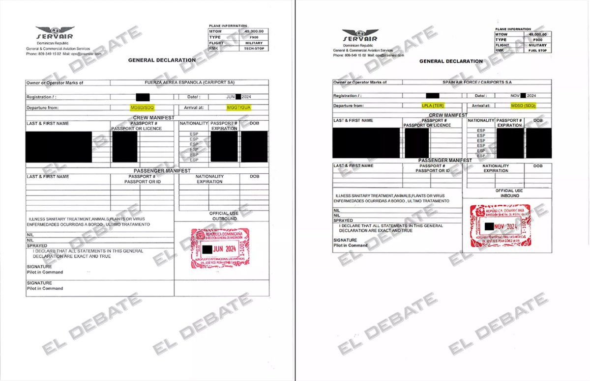 #INVESTIGACIÓN Los planes de vuelo del Falcon a Dominicana irrumpen después de que la UCO sólo encontrara un viaje de Begoña Gómez con Air Europa. Al no declararse la identidad de los viajeros surge la duda de si ella usaba las aeronaves oficiales. eldebate.com/espana/2026030…