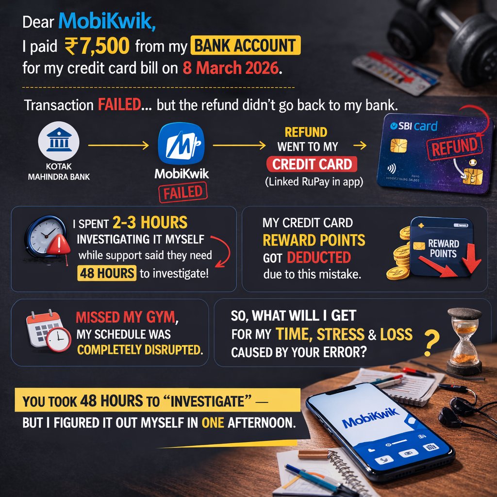 Subhasi45381935's tweet image. @MobiKwik @RBI @jagograhakjago
#Mobikwik 
#CustomerExperience
#FintechFail
#CustomerSupport
#DigitalPayments
#IndiaTech
#ConsumerRights
#BadCustomerService