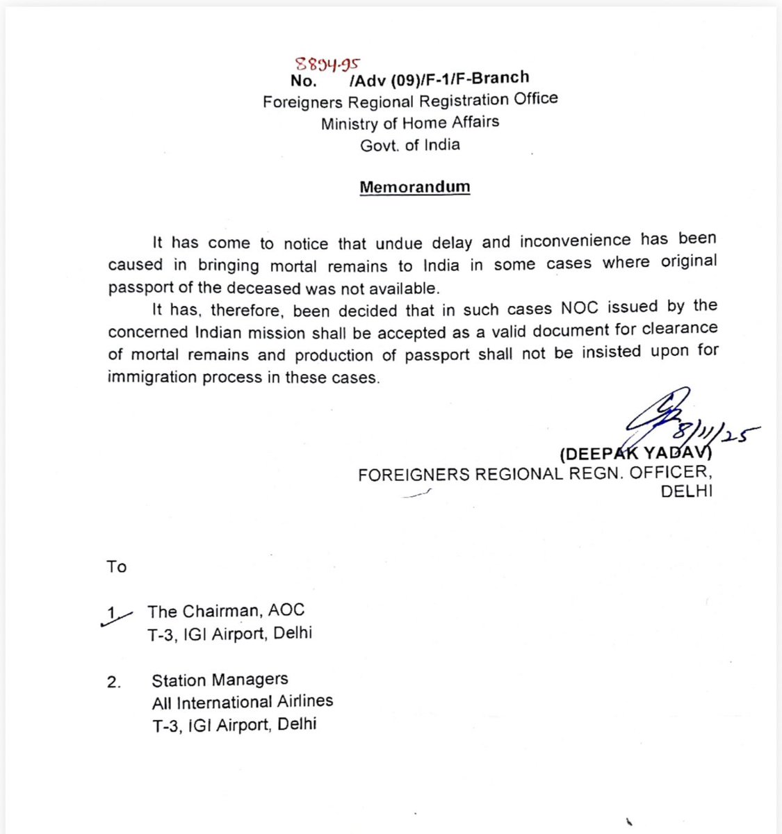 A major relief for the global NRI community.

Over the past few months, important steps taken by the Government of India have significantly eased the process for the repatriation of human remains, bringing much needed relief to grieving families overseas.

A few months ago, we