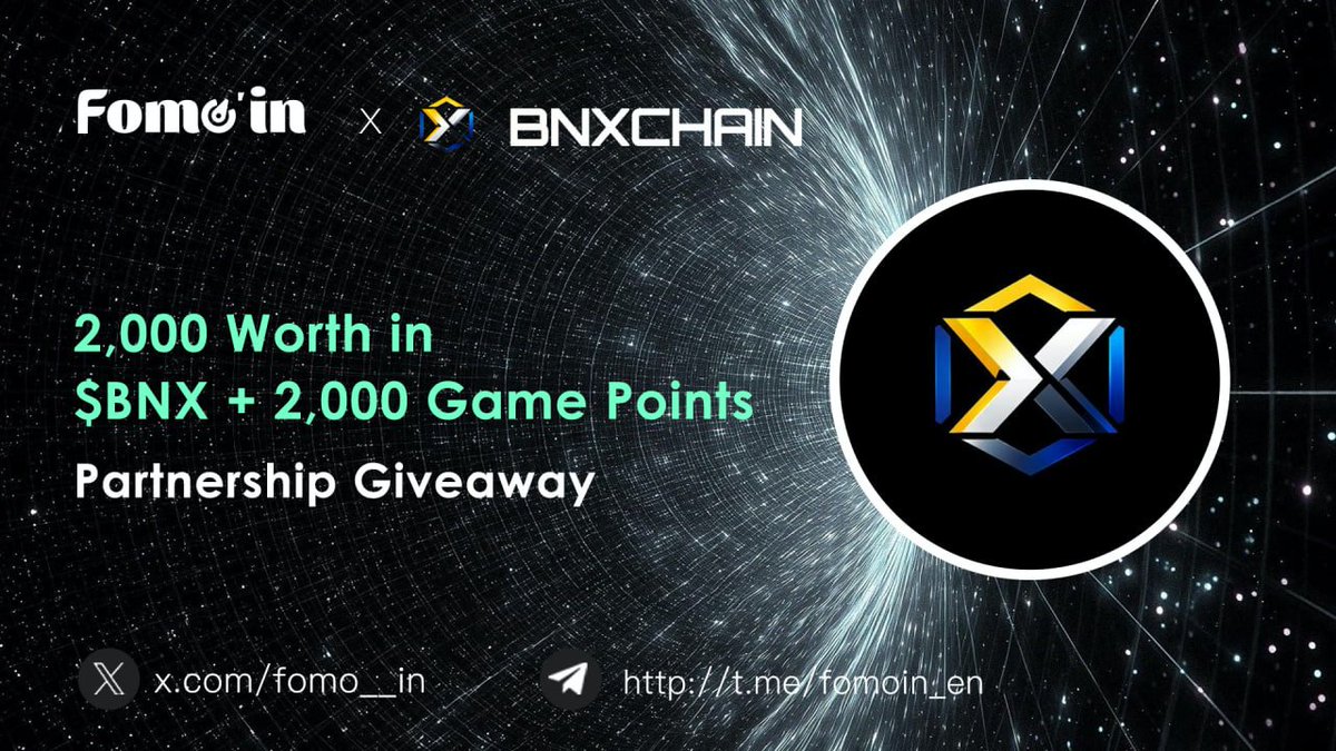 🤝 #Fomoin X #Binox Massive #Giveaway is now Live

🎁 Total: 2,000 Worth in $BNX + 2,000 Game Points

To Enter ⤵️
✅ RT &amp; Tag 3 Friends
✅ Follow <a href="/Fomo__in/">Fomoin</a> &amp; <a href="/BinoxBlockchain/">Binox Blockchain Solutions</a>
✅ Finish:👉 forms.gle/Ry6PBzKQzNCq99…

#Airdrop #BTC