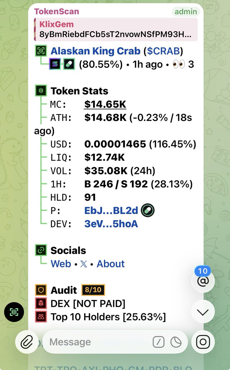 KlixGem's tweet image. TICKER  $CRAB

CA&amp;gt; 
8yBmRiebdFCb5sT2nvowNSfPM93H3VKvQh7jq9kzpump