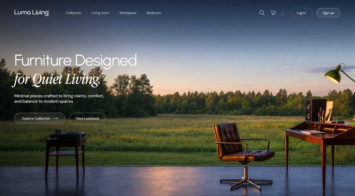 Mohit5765860046's tweet photo. Created this hero section in just 30 minutes.

There’s something special about minimal design.
Just space, typography, and clarity.

By the way, how does it look?

#UIDesign #UXDesign #WebDesign #LandingPageDesign #MinimalDesign #CleanDesign  #ProductDesign #DailyUIDesign https://t.co/D7hQItzlWu