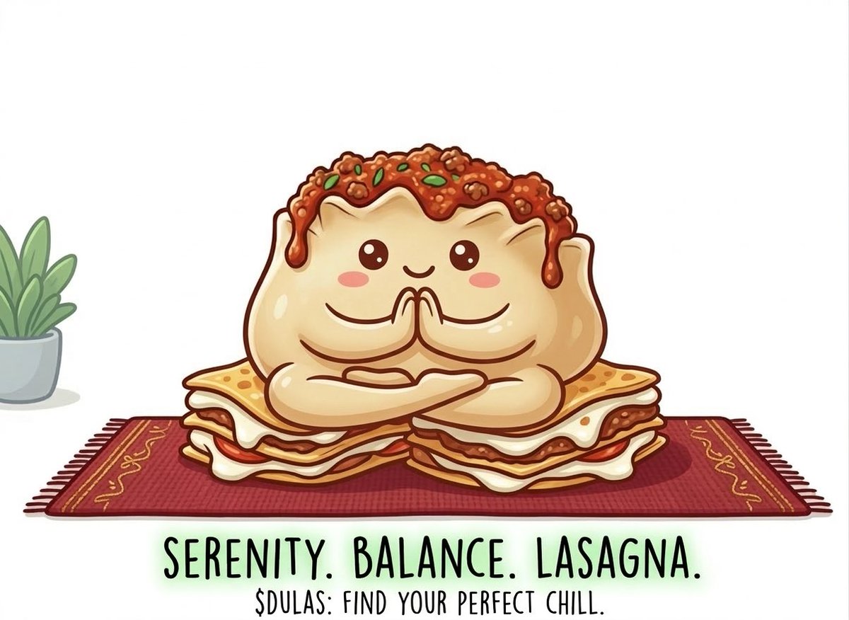 DumplingLasag's tweet photo. Market noise? We don't hear it. π§ββοΈπ₯
While others panic, the $DULAS community finds its zen. We are building the most delicious empire on Solana with total serenity and balance.
Stay calm. Stay hungry. The cooking continues. πΉπ₯
#DULAS #Solana #CryptoZen #FindYourChill https://t.co/GnolLftoYz