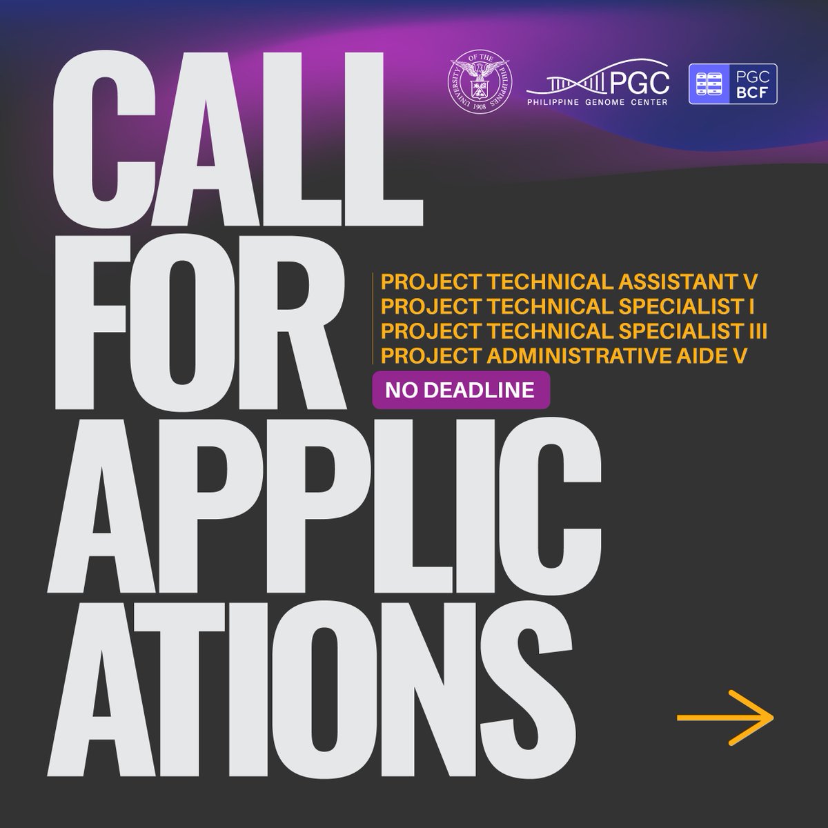 phgenome's tweet image. [APPLY NOW] The Biobank Core Facility will be opening the following project positions!
Visit pgc.up.edu.ph/jobs-at-pgc/ for more information and details on how to send an application ➡💻✨
#PGCWorkOpportunities #JobVacancies