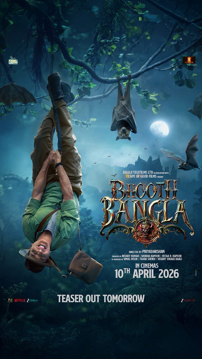 SinghRowdysingh's tweet image. Fans going negative / Angry can witness a big surprise tomorrow after watching the #BhoothBanglaTeaser 
Just wait &amp;amp; watch ...
The Anger / Negativity will be disappeared.... 👻
#BhoothBangla in cinemas on 10th April 2026 👻
#HorrorComedy #BhoothBanglaOn10thApril