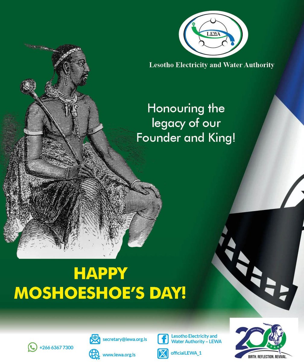 officialLEWA_1's tweet photo. Celebrating Moshoeshoe's Day!
#ReSelekanengSaMoshoelella #APartnerToAllForSustainableDevelopment https://t.co/OtqJzKsC26