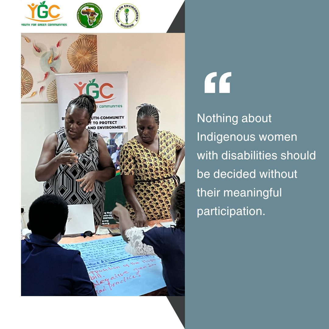 YGCUganda's tweet image. Nothing about #Indigenous women with disabilities should be decided without their meaningful participation.

Inclusive decision-making means ensuring their voices, experiences and leadership shape policies that affect their lives and communities.
#DisabilityInclusion 
@ACEJUganda