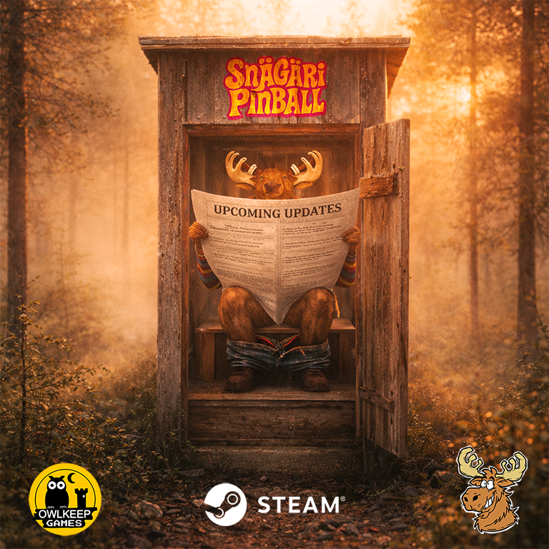 OwlkeepGames's tweet photo. 2 weeks since launch and we’re on fire!

Coming soon:

•new view modes
•Mr. Wienie minigame
•Finnish snackbar recipes
More chaos, more Snägäri

More:
https://t.co/S2i14ZagsC

The game:
https://t.co/jFzVwRdoEF

#SnagariPinball #Pinball #IndieGame #SteamGames #IndieDev #Suomi https://t.co/LxsuP4H0T2