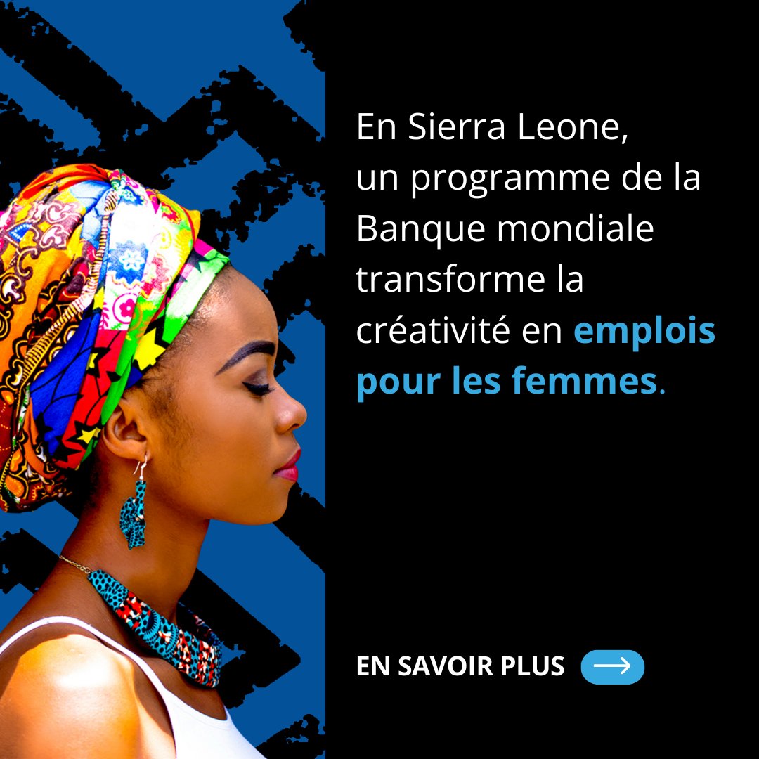 BM_Afrique's tweet image. #Industries | En #SierraLeone, les industries créatives participent à  ⁓ 4,5 % du PIB &amp;amp; à 10 % de l'emploi formel. Les femmes &amp;amp; les jeunes sont au cœur de cette croissance. 
Comment soutenir l’entrepreneuriat féminin &amp;amp; l’emploi ? 
Eclairage (en anglais) : wrld.bg/QqBQ50YrGej