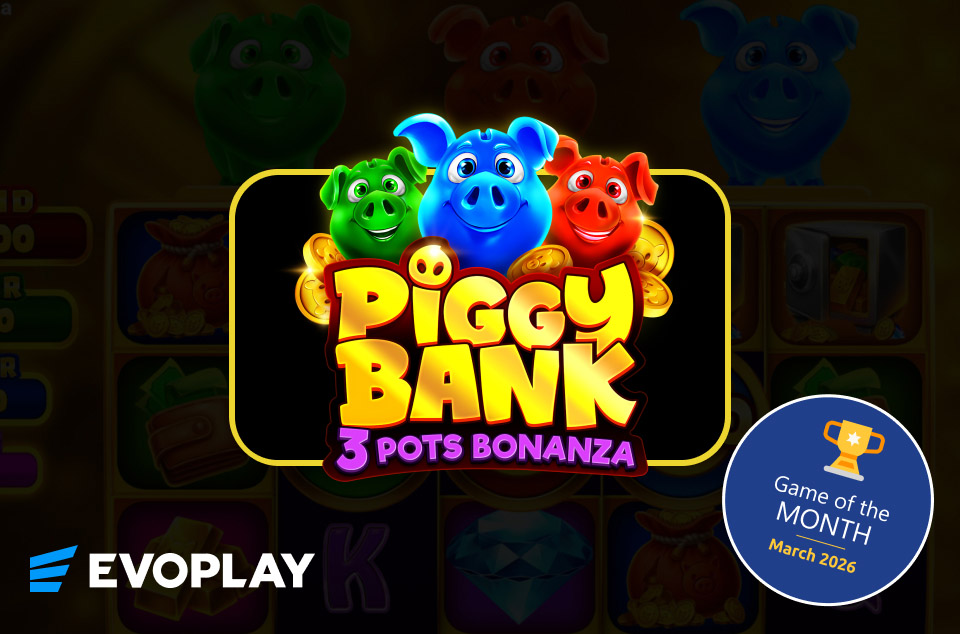 SlotsMate's tweet photo. 🐷 Piggy Bank 3 Pots Bonanza by Evoplay takes the Game of the Month title for March 2026 on SlotsMate! 

💰 Hold &amp; Collect bonus with sticky symbols
🐖 Three piggy bank boosters that can combine
🎰 Up to 3,000x Grand Jackpot

🔗 Read more: https://t.co/sbPASj9aFW https://t.co/gGKnhwpQ1J