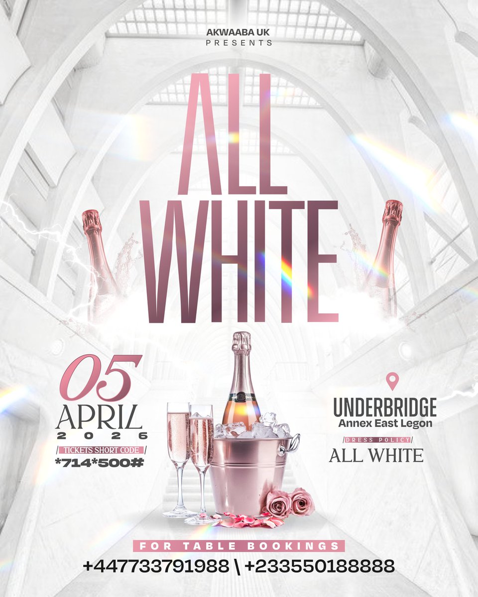 DJMensahEvents's tweet photo. Elegance in white. Party in paradise. Easter 2026 edition of #AllWhite 🤍

Let's do this again! 

#AllWhiteParty #Easter #EasterInGhana https://t.co/x96KJOW86n