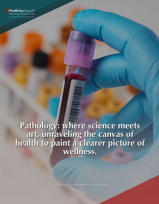 pred_search's tweet photo. Pathology: where science meets art, unraveling the canvas of health to paint a clearer picture of wellness. #MedicalScience #Pathologists #PredictusSearch 🔬🦠🩺 https://t.co/RfLQrkhoRH