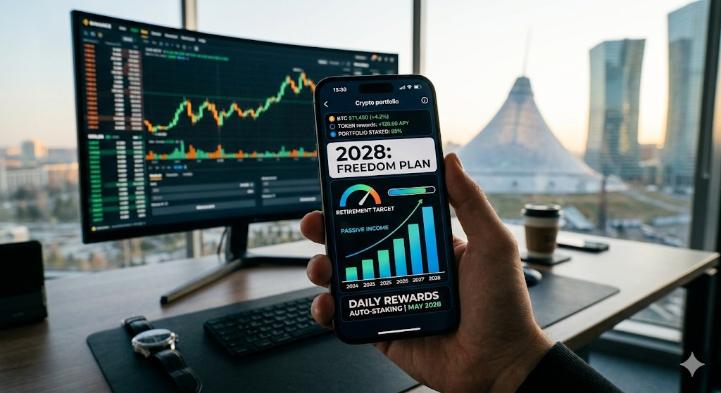 BbnAstana's tweet photo. Bitcoin at $71k is proof: the market is maturing. But for me, volatility is just noise.

My strategy remains the same — accumulating tokens that generate yield. While others watch the charts, my assets are working 24/7.

May 2028 is getting closer every day. 📈⏳

#BTC #PassiveIn https://t.co/b2F9dFARga