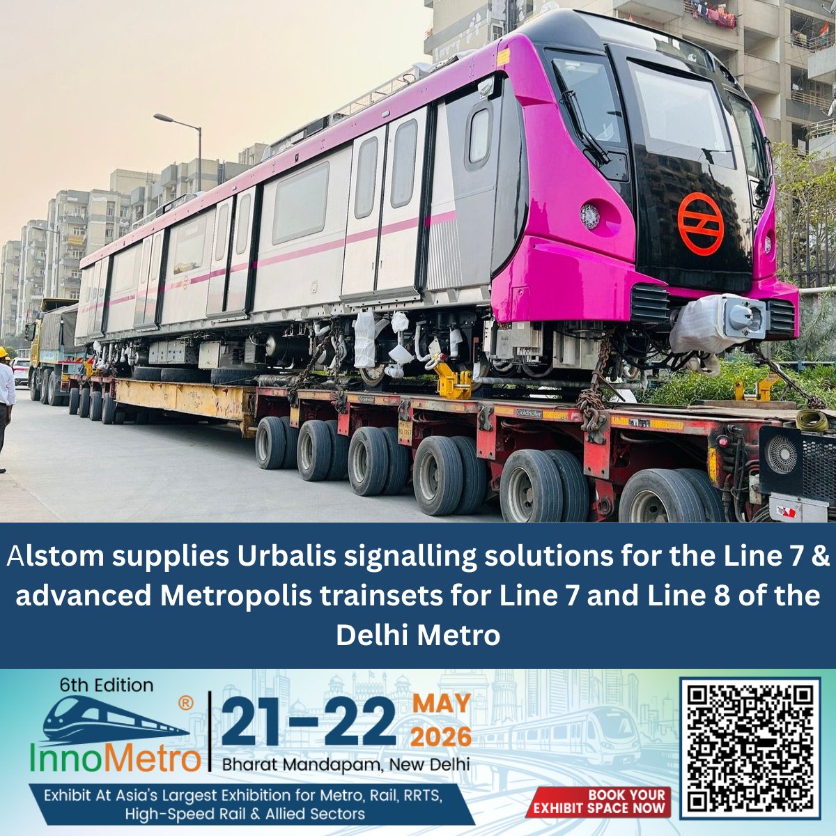 narendrashah31's tweet photo. Alstom supplies Urbalis signalling solutions for the Line 7 extension and advanced Metropolis trainsets for both Line 7 and Line 8 of Delhi Metro, supporting seamless and sustainable connectivity across corridors.
#Alstom #Urbalis #SignallingSolutions #DelhiMetro #Line7 #Line8 https://t.co/FGkplYuUwX