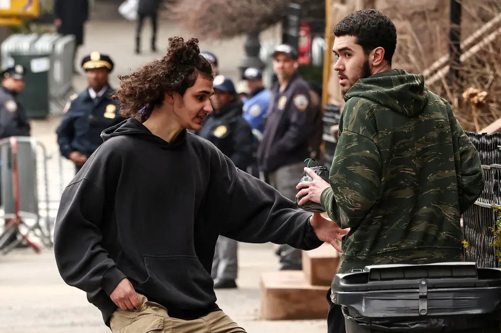 TracTerrorism's tweet image. The two arrested men were identified as Emir Balat, 18, &amp;amp; Ibrahim Kayumi, 19. Balat shouted “Allahu Akbar” while lighting &amp;amp; throwing one #IED toward the protesters &amp;amp; another at police. One #bomb simply burned out, while the other failed to detonate. He also shouted, “The