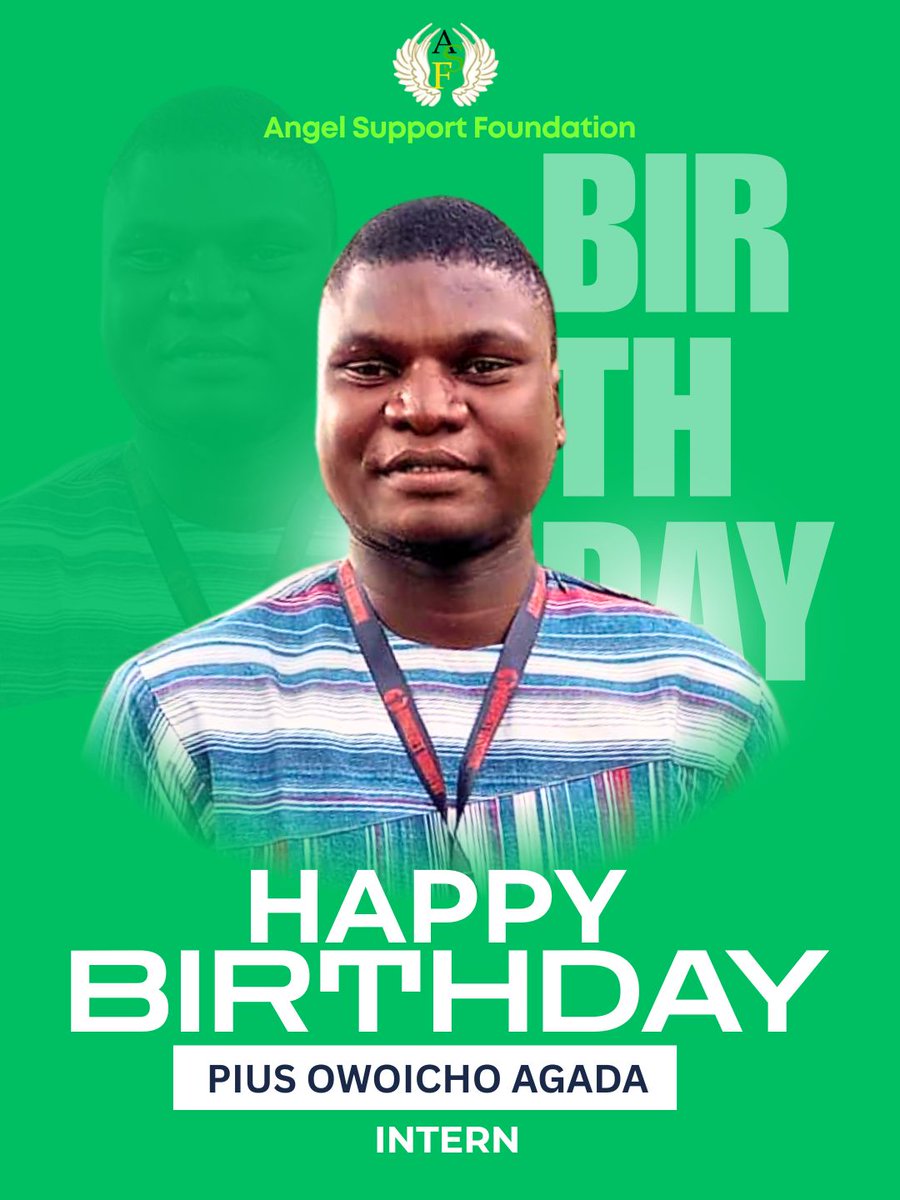 Happy Birthday to Pius Owoicho Agada, a wonderful intern at Angel Support Foundation! 🎉

Your passion and dedication inspire us. Wishing you a year filled with success and impact. 🎂✨

#HappyBirthday #TeamASF