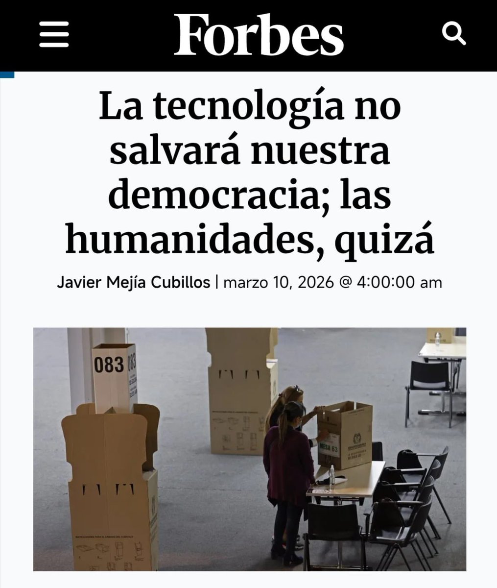 Comprender cómo piensan y sienten las personas -algo en lo que aportan la historia, la filosofía y la literatura- puede ser más útil para persuadir que cualquier conjunto de datos.
Quizá los grandes desafíos de la democracia no se resuelvan con más tecnología. <a href="/JavierMejiaC/">Javier Mejia</a> en