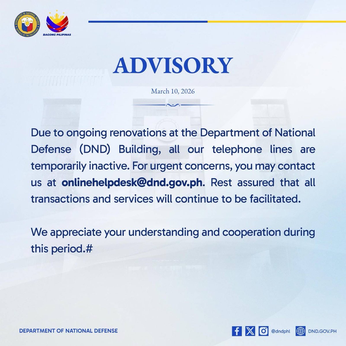 Department of National Defense - Philippines tweet media