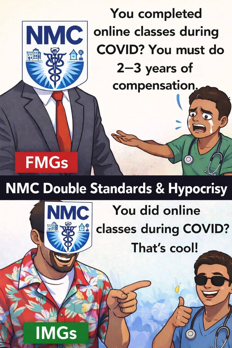 khanaeem454's tweet photo. Are FMGs not Indians?
Do we not deserve equal opportunity?
We only ask for fair rules, not special treatment.
Equality is a constitutional right.
#JusticeForFMGs
#WithdrawNMCNotice
@PMOIndia
@NMC_IND
@official_afa_
@mansukhmandviya 
@ndtvindia
@raghav_chadha 
@nitishrajput https://t.co/fUo95rZ7qL