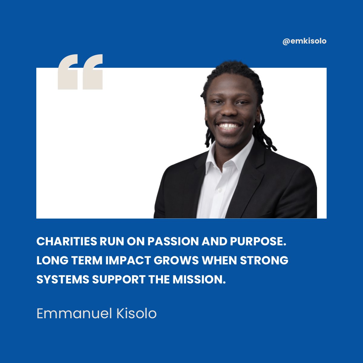 emkisolo's tweet photo. Charities begin with passion.

But passion alone does not sustain impact.

Clear communication.
Strong donor systems.
Structured supporter journeys.

Purpose starts the mission.
Systems help the mission grow.

#CharityLeadership #Fundraising #NonprofitStrategy #Communications https://t.co/oSKdhG0ow3