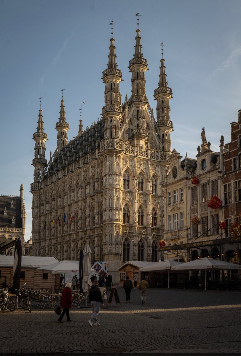 DM_Vincenzo's tweet photo. When I say this medieval marvel is one of the most beautiful town halls on this globe, surely I’m not exaggerating. Town Hall Leuven, Belgium. Photo taken by @itsrapha83 https://t.co/QQeTDHkQDk