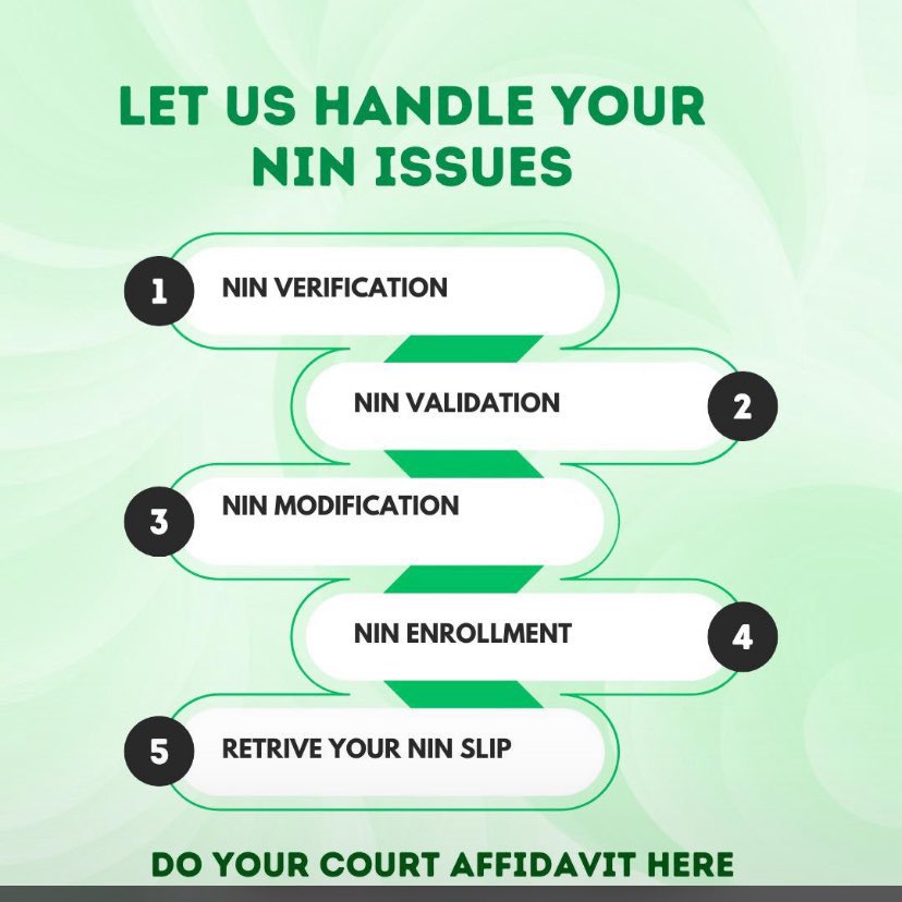 Olytekcomputers's tweet photo. WE SOLVE ALL NIN PROBLEMS

WE PRINT NIN ID CARD
WE REPRINT LOST SLIPS

WE ARE JUST A DM AWAY https://t.co/2NvU1TPHt2