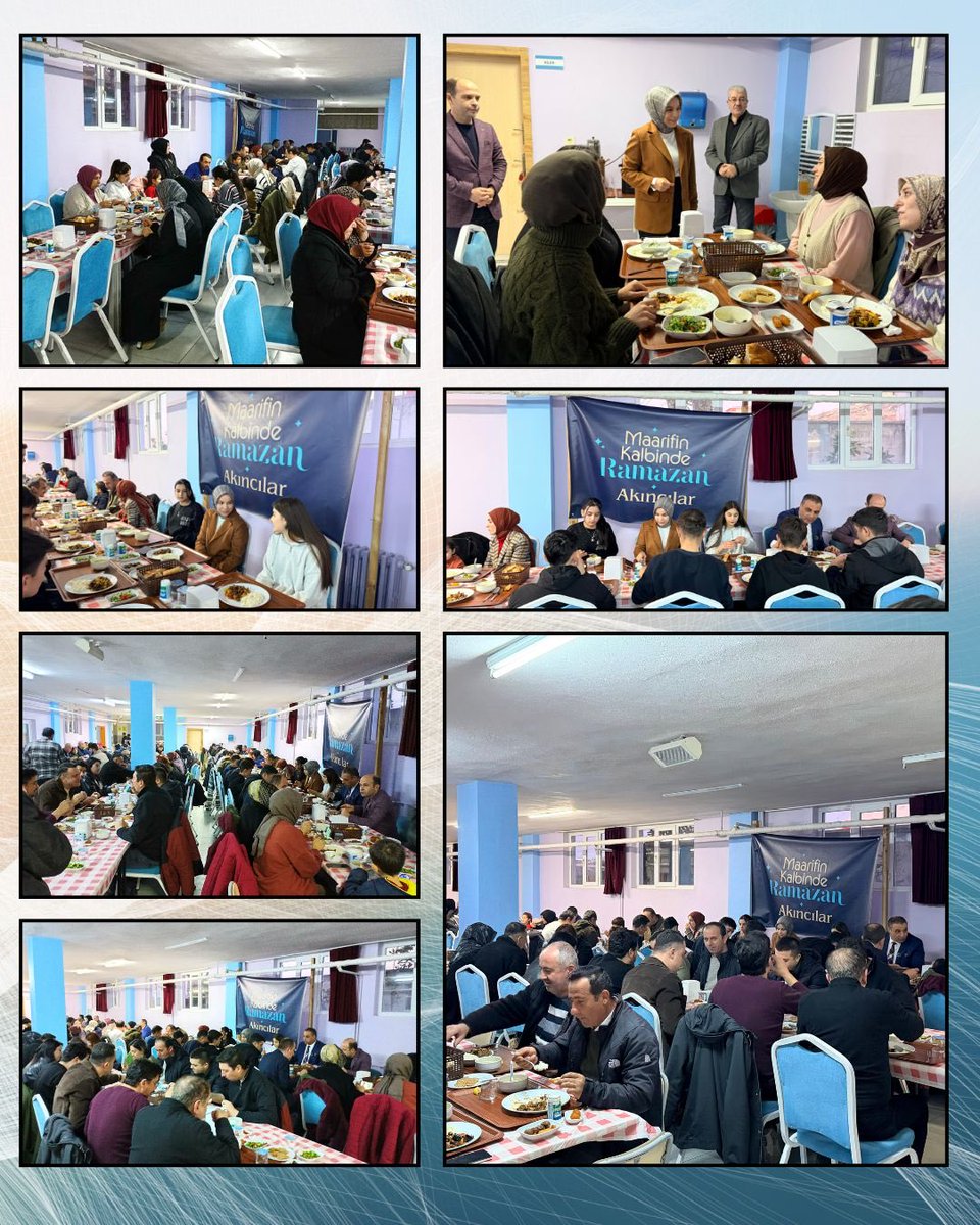 AkincilarIhl's tweet photo. İlçe Milli Eğitim Müdürlüğü tarafından düzenlenen iftar programına Kaymakamımız Sn. Mürüvvet Yücel ve Belediye Başkanımız Sn. Murat Sevinç’in katılımıyla eğitim camiamız bir araya geldi.
@sivasvaliligi 
@sivasmem 
@Sivas_HEDEF 
@TC_Akincilar 
@ALarmeb https://t.co/sMqjimCGCQ