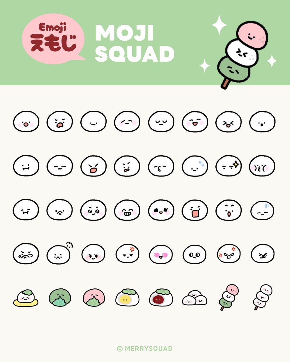 🍡 MOJI SQUAD 🍵✨
ฝากน้อนโมจิหนุบหนับๆ ไว้ในอ้อมใจด้วยคับบ ใช้ง่สย สบายตา ✨

store.line.me/emojishop/prod…