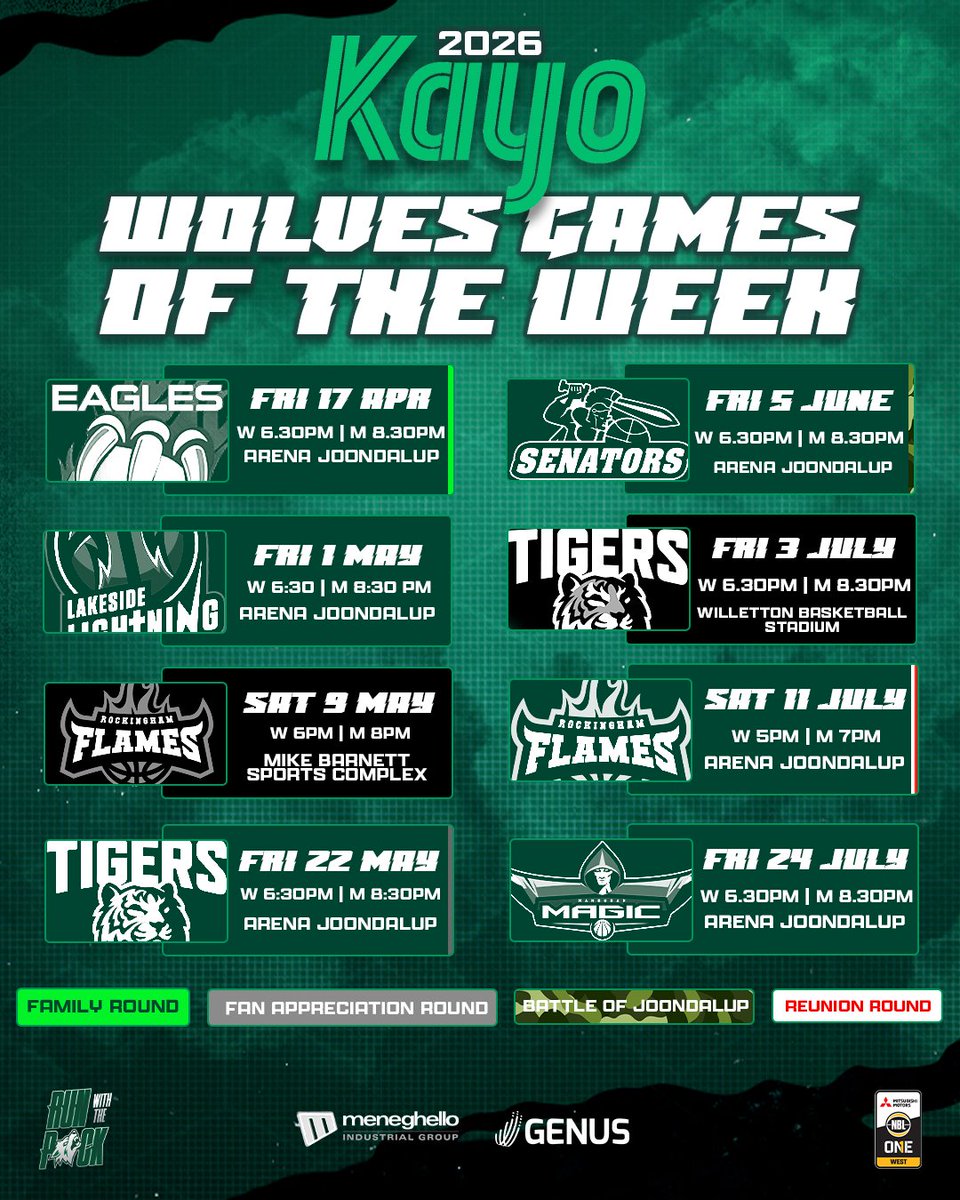 We're locked in for some massive Kayo games throughout the season! 🔒🐺

#NBL1 #Wolfpack #Joondalup