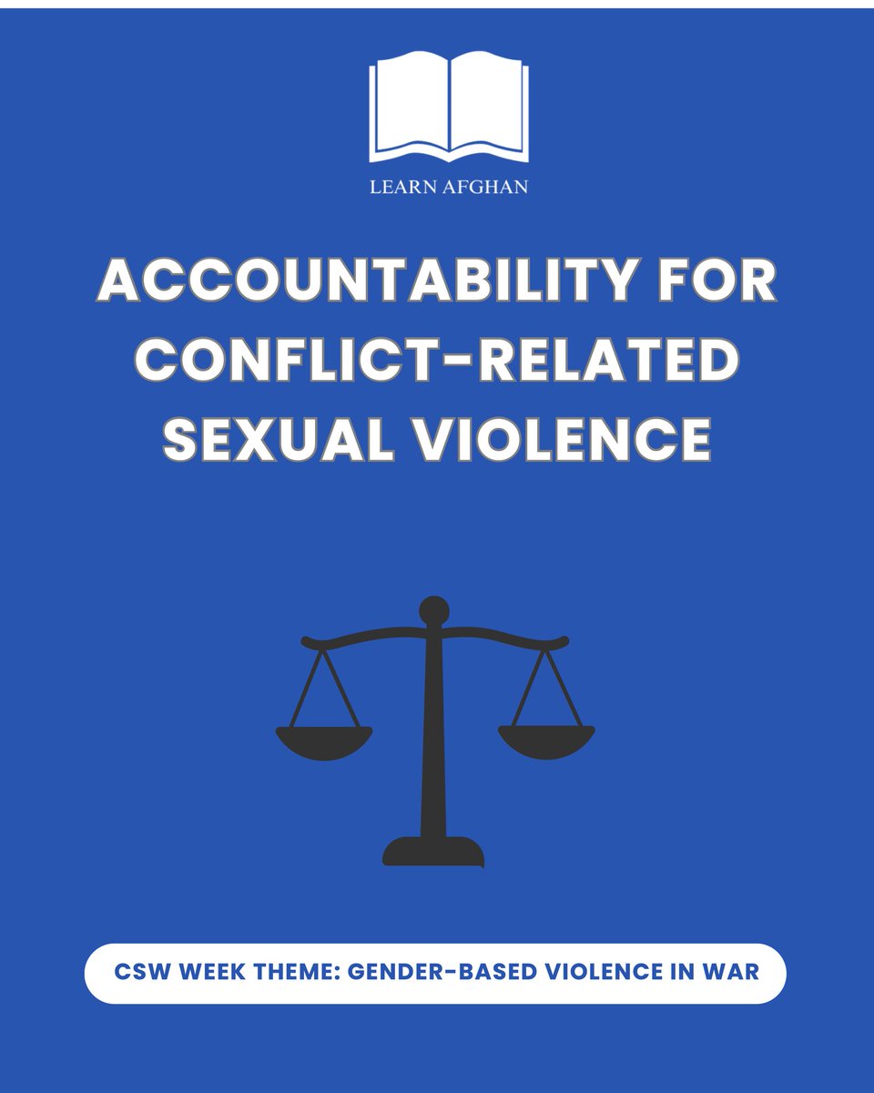 BarakPashtana's tweet photo. Ending conflict-related sexual violence starts with accountability. Survivors deserve justice, protection, and global attention.
#CSW #EndGBV #cswweek https://t.co/A1MwQ3Do9e